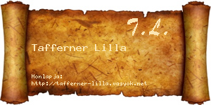 Tafferner Lilla névjegykártya